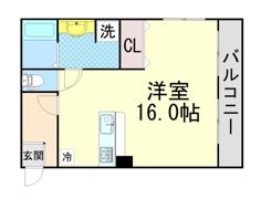 フレスマンション江坂の間取り画像