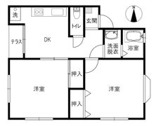 ベルハイム松村A棟の間取り画像