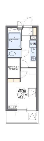 レオパレスグリーンローズの間取り画像