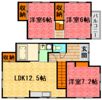 亀山戸建ての間取り画像