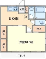 コーポながいの間取り画像