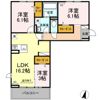LECHE鳥追の間取り画像