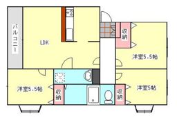 サンライフフジワラの間取り画像