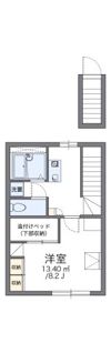 レオパレスコンフォート山手Bの間取り画像