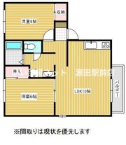 グリーンタウンハタケヤマA棟の間取り画像