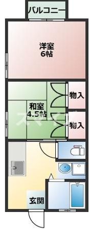 さつま町轟町 2Kの間取り画像