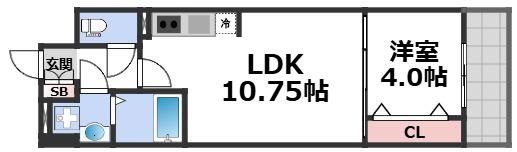 ドゥーエ南堀江の間取り画像