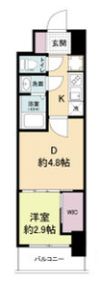 セレニテ難波グランデシュッドの間取り画像