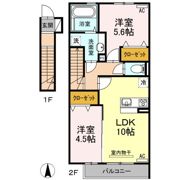 ウィット高岡の間取り画像