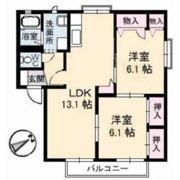 レインボーハイツB棟の間取り画像