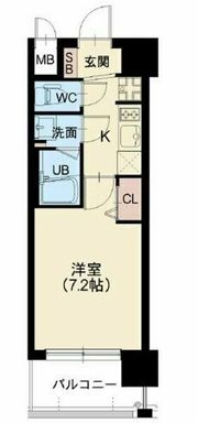 スプランディッド難波SOUTHの間取り画像