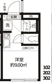Studio Apartment東池袋の間取り画像