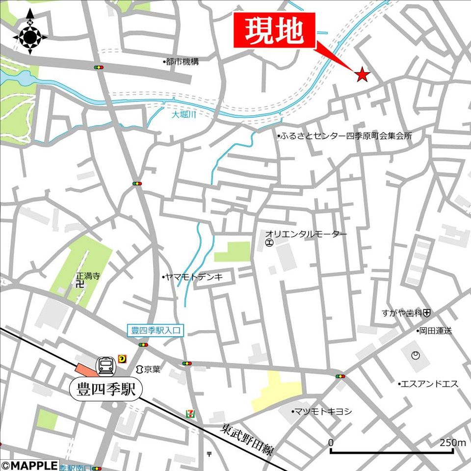 近くに施設あり