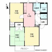 サクラージュ A棟 Aの間取り画像