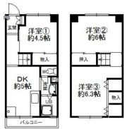 鶴甲コーポ33号棟の間取り画像