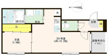 レフジアコート平野の間取り画像