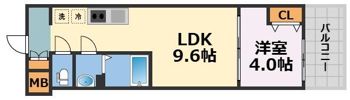 AND TERRACE 文の里の間取り画像