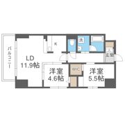 グランルージュ谷町六丁目の間取り画像