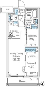 プライムブリス巣鴨Westの間取り画像