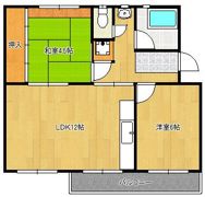 徳力団地133棟302号の間取り画像