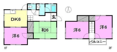 早瀬借家の間取り画像
