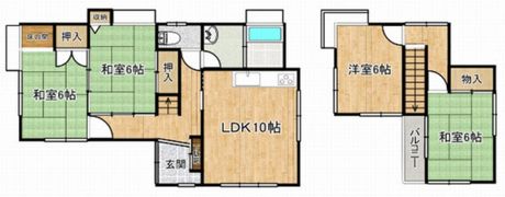 地御前借家の間取り画像