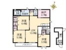 シャーメゾン北大河の間取り画像