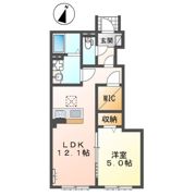 越谷市千間台西5丁目アパート新築工事の間取り画像