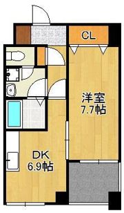 MDIインターフェイス竪町の間取り画像