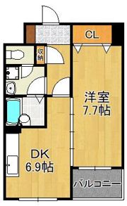 MDIインターフェイス竪町の間取り画像