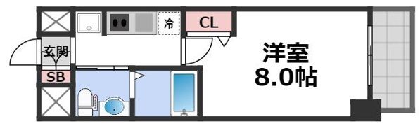 M´プラザ緑橋の間取り画像