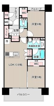 レ・ジェイド熊本日赤通り202号の間取り画像