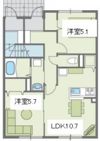 エルメゾンOK Bの間取り画像