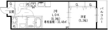 クリエオーレ住吉の間取り画像