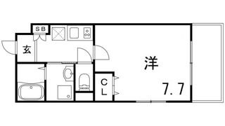 HCフラッツ三宮東の間取り画像