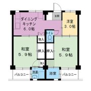 ビレッジハウス水島2号棟の間取り画像