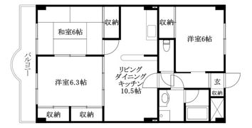 サンディッシュ久米の間取り画像
