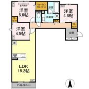 D-comodo小金井貫井北町の間取り画像