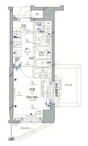 パレステュディオ新宿WESTの間取り画像
