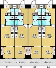 リブネスコート江坂Ⅱの間取り画像