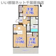D-roomちはら台Eの間取り画像