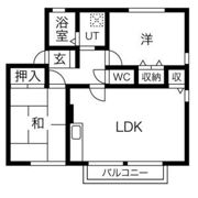 ハイツ南花屋敷の間取り画像