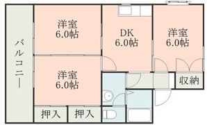 セジュール城殿B棟の間取り画像