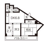 ハイツ東淀の間取り画像