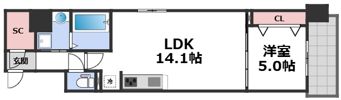 Draw上本町の間取り画像