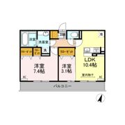 グランドュール Bの間取り画像