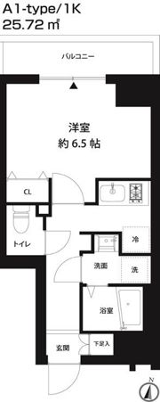 コスモリード錦糸町の間取り画像