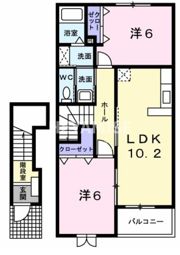 KCコーポ平山Bの間取り画像