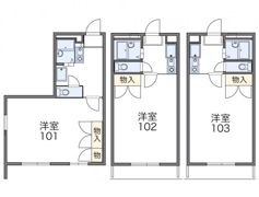 レオパレスTWO＆TWOの間取り画像