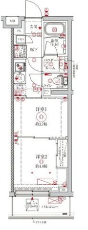 クレイシアIDZ中野野方の間取り画像